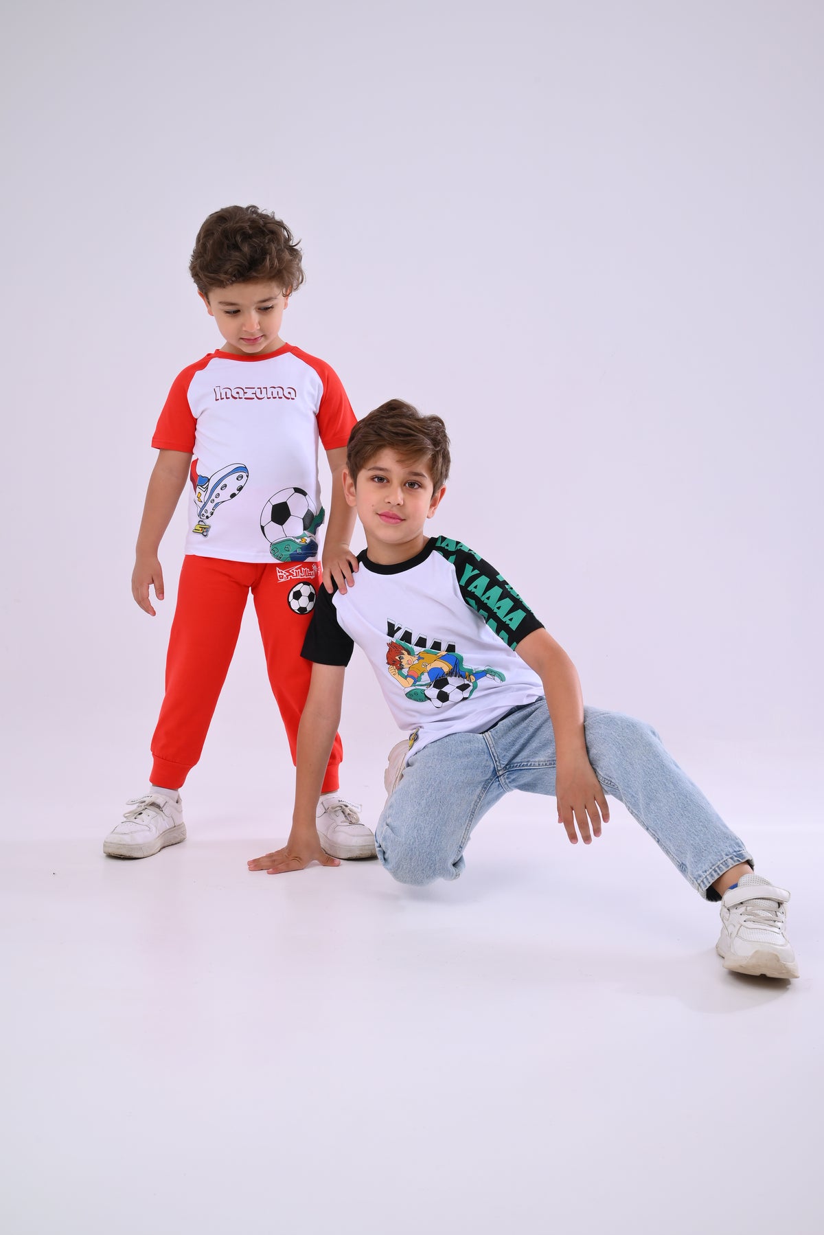 بيجاما أبطال الكرة - أبيض و أحمر