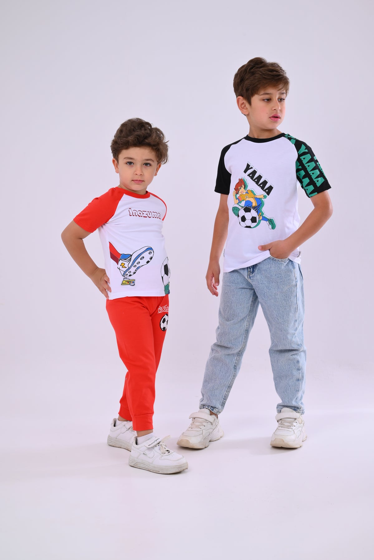 بيجاما أبطال الكرة - أبيض و أحمر